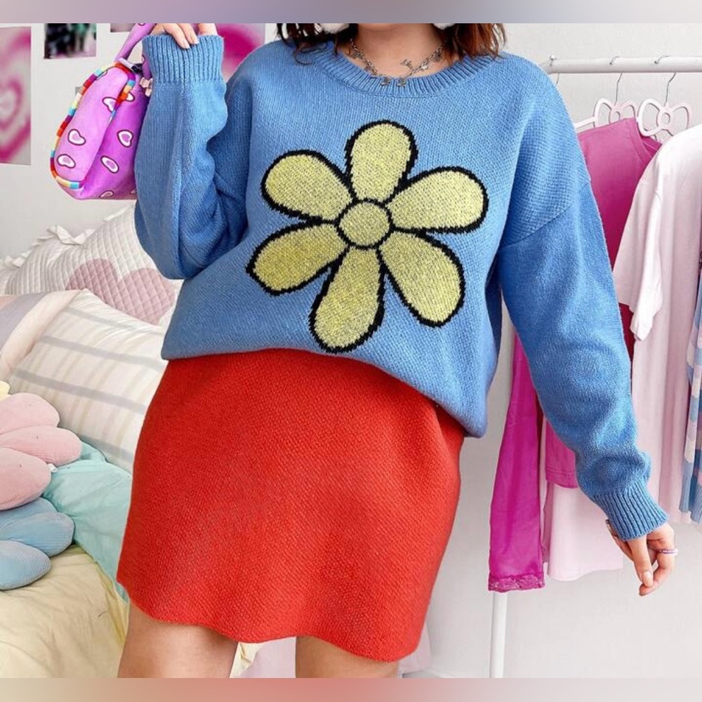 ✨NEW✨1xl Fun & Colourful Sweater & Knit Skirt